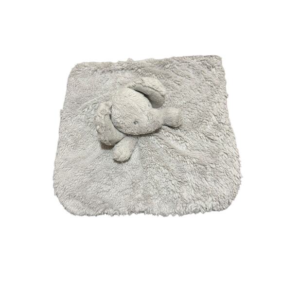 Koala Baby Gray Elephant Plush Security Blanket Rattle Fluffy Lovey 13.5”x13.5” - Picture 1 of 5